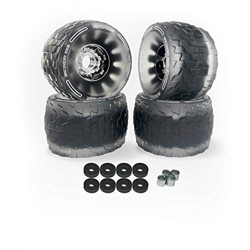 IWONDER Cloud Wheel Roues de Skateboard électrique Discovery de 105 mm avec Noyau en Mousse amortissante brevetée pour Tous Les terrains Tout-Terrain 78A en uréthane translucide (Non Applicable au