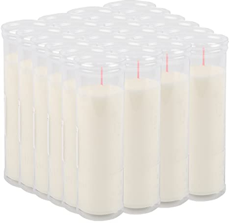 H HANSEL HOME Pack Velón Votivos Grande Velas Litúrgicas (Blanco, Grande 24 Unidades)