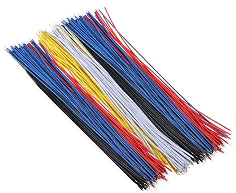 100 Stück 20 cm verzinnte Steckplatine PCB Lötkabel Fly Jumper Draht 5 Farben Kupferleiterdraht 20,3 cm