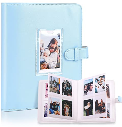 FORETOY Fotoalbum med 272 fickor, kompatibel med Instax Mini 11 9 8 7s 25 50s 70 90 / Polaroid Snap PIC-300 / HP Sprocket / Kodak Mini 3-tums film (Blå)