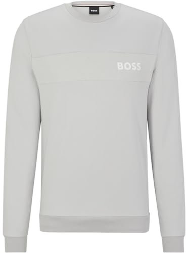 BOSS Men's Tracksuit Sweatshirt LOUNGEW, Light/Pastel Grey57, M