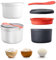 Mumisuto 2L Rice Cooker with Steamer Plate and Non-stick Microwave Vegetable Steamer, Dishwasher Safe