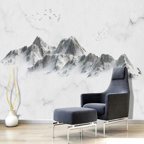 MIXUEXUNLU Mural Wallpaper 3D Abstract Mountain Background Wall Painting Living Room Suitable for Modern Home Decoration Art Poster