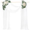 2 Packs Hochzeit Vorhang Hochzeitsbogen, 75cmx600cm Querbehang Freihanddeko, Wedding Decoration, Querbehang für Fenster, Kulissenvorhänge Deko für Hochzeitsbogen Zeremonie, Hochzeit, Party