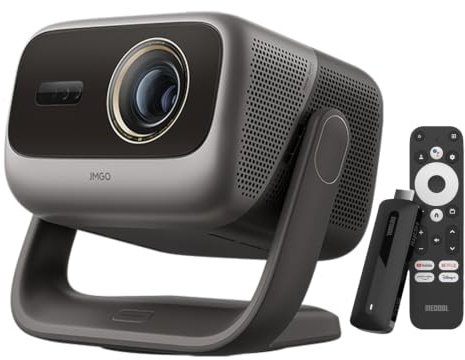 JmGO N5-Ultra-Max 4K Vidéo Projecteur Qualas32 Tri-Color Laser 6000 ISO LM 0.88~1.7:1 Throw Dolby Vision DTS HD Speaker MT9681 8G 128G, Android Chinois OS avec KD3 Google TV Stick
