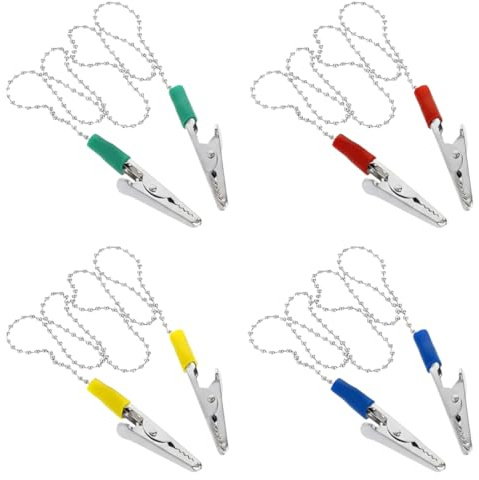 LONZIKP 3 Pezzi Catena per tovaglioli con Clip, Acciaio Inossidabile, con Clip, Adatta per Adulti, Anziani e Bambini, Clip per tovaglioli in Metallo (48 cm) (Argento)