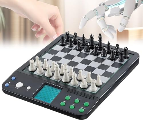 Ajedrez Electrónico, Tablero de Ajedrez Electrónico, Tablero de Ajedrez Inteligente con Led - Juego de Ajedrez Inteligente Portátil, Set de Ajedrez Magnético para Niños y Adultos