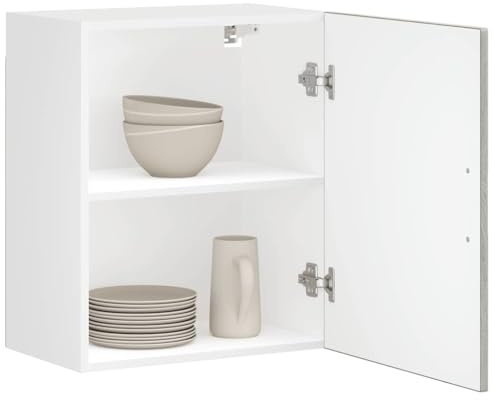 Mimdixy Armario para debajo del lavabo, armario de cocina, mueble colgante de madera gris, armario de esquina para salón, cocina y estudio, fácil de mantener