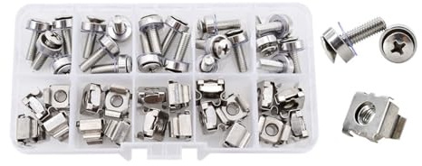 Kit de tuercas jaula y tornillos para montaje en b Tuercas enjauladas flotantes de acero inoxidable M5 M6 16 mm 20 con arandelas juegos(M5x16 (20Set))