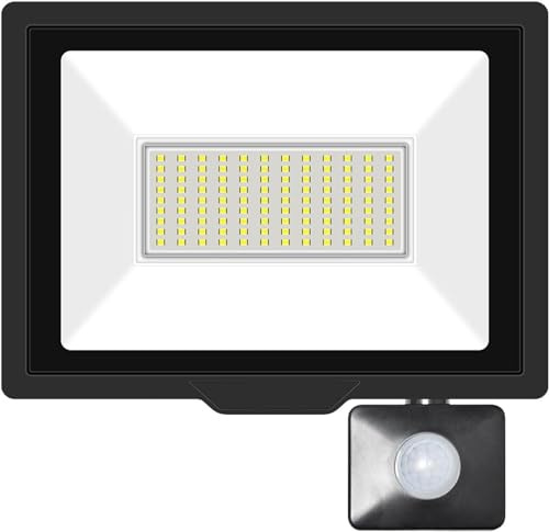 Säkerhetsljus Induktion Led Flood Light med justerbar PIR-sensor(Warm,75W)