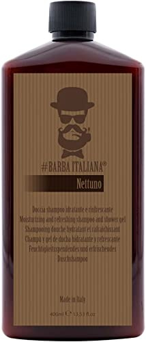 Barba Italiana Nettuno Champú hidratante y gel de ducha, 400 ml