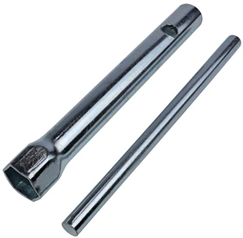 Aerzetix - C53682 - Chiave a Tubo per Candele 16mm x 145mm in ''T'' con 6 Lati + Barra Metallica 150mm - Strumento di Estrazione della Candela