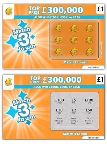 6 Pack Premium Pregnancy Announcement Scratch Off Cards | Baby Announcement Ideas Fake Lottery Scratchers Replicas | Surprise Grandma or Big Sister Card | Reveal Fabulous Baby News In a Memorable Way