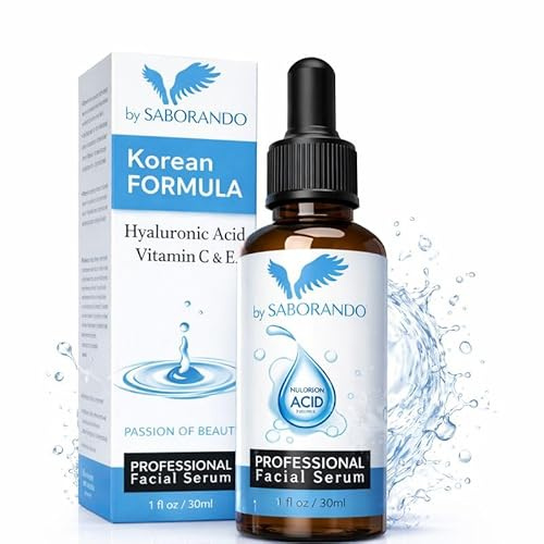 Korean Skincare Hyaluron Serum Gesicht – Hochdosierte Hyaluronsäure + Vitamin C & E – Intensive Feuchtigkeit & Anti-Aging – Für alle Hauttypen – 30 ml