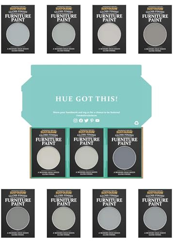 Rust-Oleum Furniture Paint in Gloss Finish – Dusky Greys Tester Box