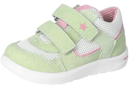 RICOSTA Mädchen Stiefel ELLI, Kinder Lauflernschuhe, Weite: Mittel, lose Einlage, waschbar,vegan, Klettstiefel, Booties, Avocado (520), 24 EU