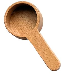 Juego de cucharas dosificadoras de café de madera, cuchara en polvo de nogal oscuro y haya, cuchara medidora de café, cuchara de café para granos molidos, café espresso y té de hierbas (madera de