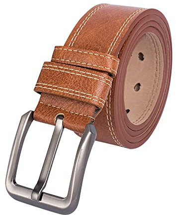 QINQNC Frauen Doppelloch Schnallenfrei Stoffgürtel Damen Herren-Gürtel aus Kunstleder, Nadelschnalle, lässiger und vielseitiger Gürtel, Jugendgürtel Herren Rock Taillengürtel Frauen Plus (Yellow, A)