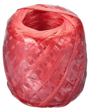 PATIKIL Corde en Polyester Nylon Plastique de 180m/590Ft, Rouleau de Cordes de Paquets de Ficelle de ménage pour Le Jardinage, l'emballage, l'artisanat DIY, Rouge