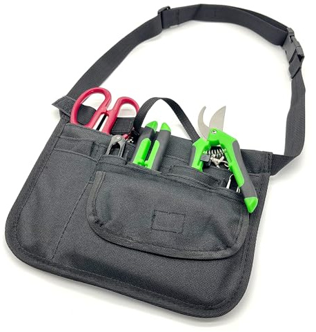 OHYER Delantal de Jardín Delantal de trabajo Oxford de tela Delantales de herramienta de Trabajo Lona con Bolsillos Delantal de Jardinería para el cuello ajustable corbatas delantal de jardinería
