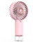 lineno Pulvérisation Portatif,Mini Ventilateur Portatif Rechargeable par USB - Refroidisseur d'air de Poche à main pour Camping,Bureau,Extérieur,Voyage (Rose)