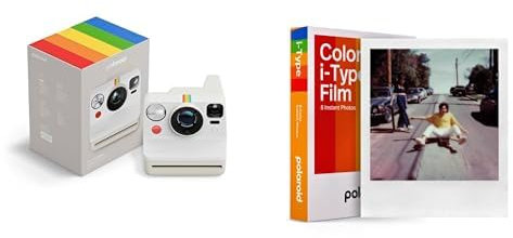 Polaroid - Now Gen3 - Fotocamera istantánea + Color Film 8 películas - Blanco, Cámara Instantanea + Color Films (8 Hojas)