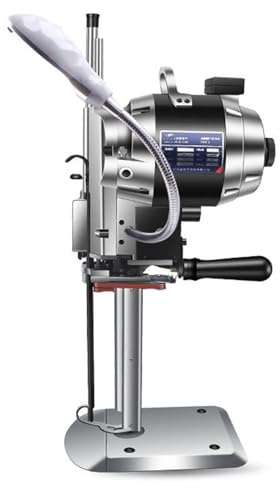 Macchina da taglio elettrica per tessuti, grande taglierina rotativa verticale per tessuti con luce LED, macchina industriale da 1200 W, taglio automatico di pelle/gomma/cartone,13in