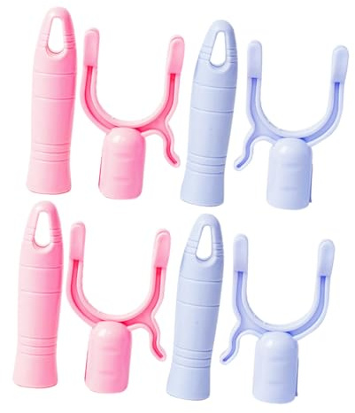 TOYANDONA 4 set Testa Forchetta e Manico per Asta Stendibiancheria in Plastica Resistente Ricambi per Bastone Stendino Abiti Supporto Facile e Durevole per Uso Domestico