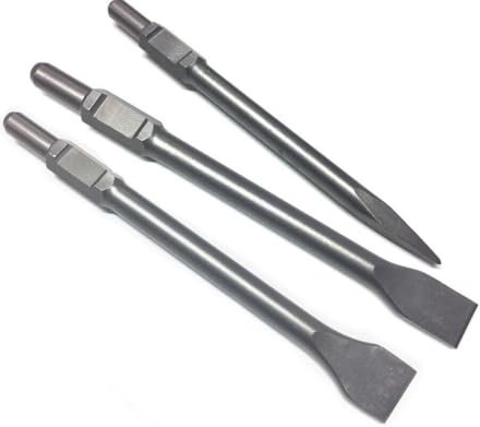 WERHE Juego de cincel hexagonal SDS profesional 3 piezas 30 35 50 x 410 mm horquilla puntiaguda punta plana para martillo de demolición