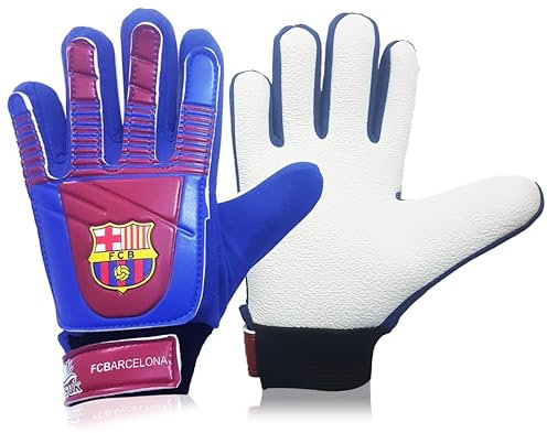 ARSUK Fußball-Torwarthandschuhe für Jungen Kinder Kinder, Fußball-Torwart-Training Handschuhe mit Super Grip Latex Palmen, L:20cm B:10cm Größe: 6