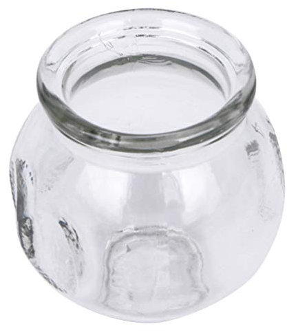 HEALLILY 6 Pcs Glass Cupping Therapy Set Thick Glass Fire Cupping Jar with Finger Grips Fire Chinese Massage Supplies 6X5X5CM