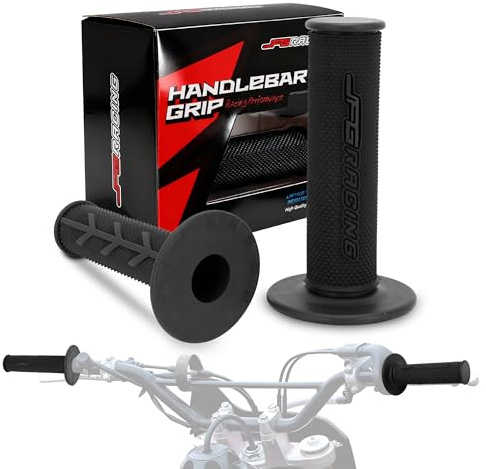 JFG RACING Empuñaduras para moto de cross, empuñaduras de manillar de motocicleta de 7/8 pulgadas, agarre universal para manillar de mano cómodo de 22 mm y 24 mm, color negro