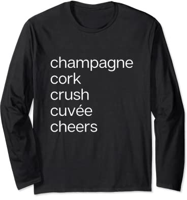 Champagne Cork Crush Cuvée Cheers Vin mousseux C Words Manche Longue