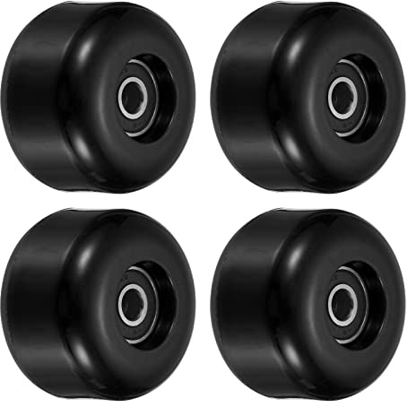 PATIKIL 54mm Skateboard Wheel with Bearings ABEC-9, 4 Pack Street Wheels for Skateboards Cruiser Wheel Replacement 85A, Black