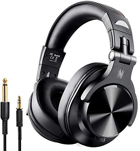 SHUAIGUO-1 Wireless/Wired Musical Instrument Monitor Headphones Wired Headset with 3.5mm & 6.5mm Audio Cables for Electrical Piano Electronic Keyboard Drum Machine Electric Guitar DJ Recording