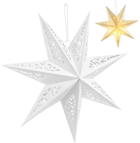Abat-jour Papier Étoile Pour Décoration Lumineuse Festive Couvercle De Lumière Créatif Pour Chambre Et Événements Spéciaux
