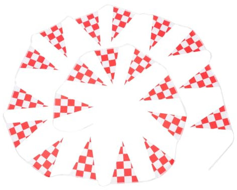 MOBUTOFU White Checkered Banner Race Flag Decorations Small Flags for Racing Car Party Decor