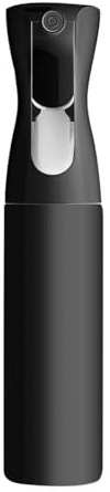 SUROQUEQ 300ml Bottiglia spray nera a nebulizzazione fine - Spray continuo per capelli, piante, pulizia - Spruzzatore multiuso per acqua e alcool