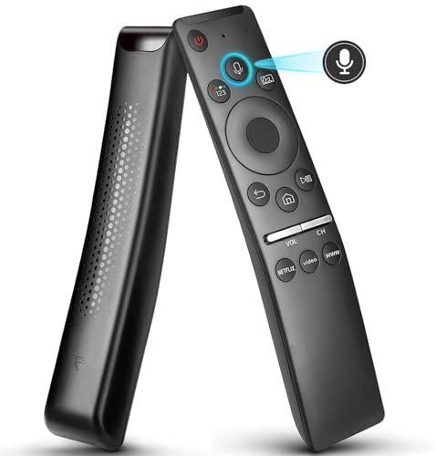 Bemexred Mando a Distancia Universal de Voz Compatible con Samsung Smart Curved Frame QLED LCD 8K TV 4K, 2019-2023, Función de Voz