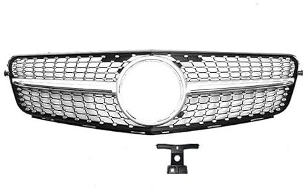 QWZWFC88 Radiador Parrilla del Coche para Mercedes-Benz C-Class W204 2009-2014, Kit de Carrocería de Repuesto de Rejilla de Parachoques Delantero Coche Accesorios