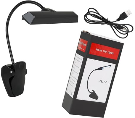 YIGZYCN Soporte de música LED recargable, lámpara flexible con clip para piano, accesorios para instrumentos musicales