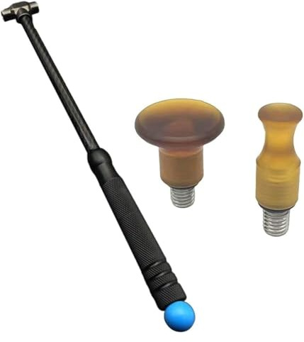 Paintless Dent Repair Kit, Car Dent Repair Hammer, Car Repair Tools, Metal and Plastic, Suitable for The Dent of all Kinds of Flat Metal Surfaces, Black, 3 PCS