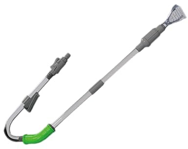 Uqezagpa 1. Rascadores de acuario y aspiradora resistentes con mango ajustable para mantenimiento de agua de peces (120 carbonos) para acuarios, algas, raspadores de algas