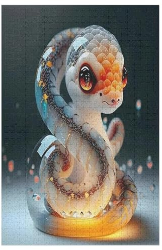 Puzzles 1000 Pièces Adultes, Puzzle De Jeu, Serpent Planche De Bois, Excellent Cadeau pour Enfants 78×53cm