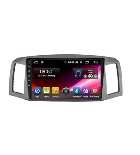 Car Radio per Jeep Grand Cherokee WK 2004-2007 Android 15 9 Pollici Touch Screen con Bt Fm Wifi Dual Usb Per, 4 Core 2G+64G