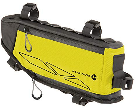 M-WAVE Unisex – Erwachsene Rough Ride Triangle Fahrrad Rahmen-Dreieckstasche neongelb, ca. 42x14-25 cm