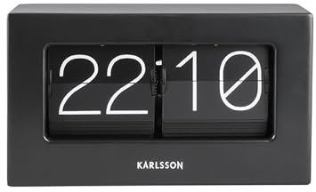 Karlsson Present Time - Orologio da tavolo, con scatola, colore: Nero