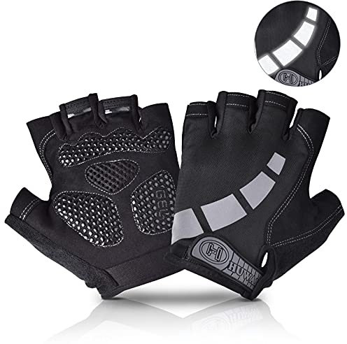 Slopow Fitness Handschuhe Trainingshandschuhe Atmungsaktive rutschfeste Kraftsport & Crossfit Training Sporthandschuhe für Fitness Männer Frauen, Grau L