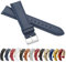 MARCHEL Glattleder LLB Lederarmband Echtleder Uhrenarmband Rindsleder Feines Leder (8 mm, Blau)