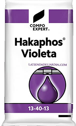 Suinga ABONO Fertilizante Hakaphos violeta 13-40-13, 25 Kg. Recomendado para el cuaje de la flor en arboles.